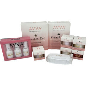AVVA Nails Dip Powder Manicure French Kit and Starter Kit Lot No Lamp Needed